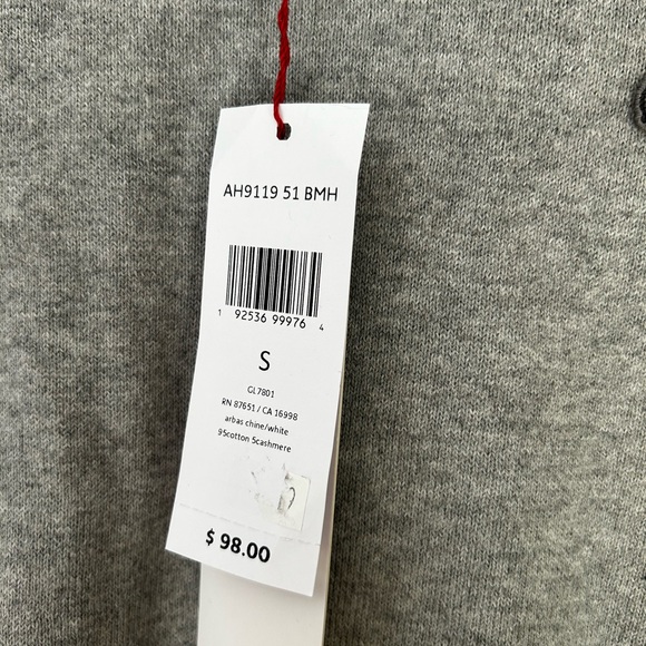 ⭐️ NEW Lacoste Men's Small Classic Gray Crewneck Sweater Cashmere Blend - Picture 3 of 5